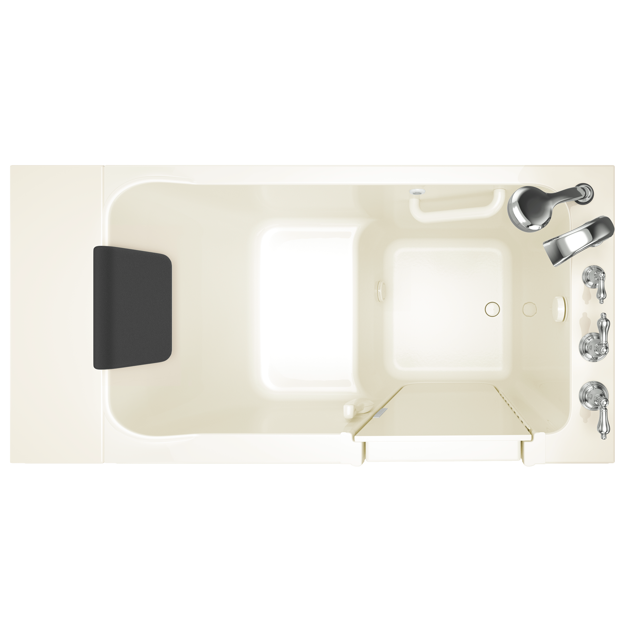 Acrylic Luxury Series 30 x 51  Inch Walk in Tub With Soaker System   Right Hand Drain With Faucet WIB LINEN